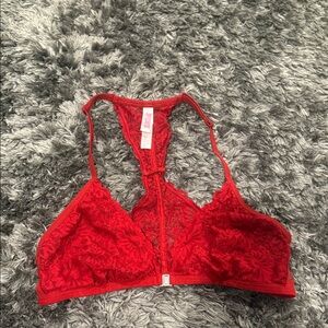 PINK Victoria's Secret Red Lace Bralette